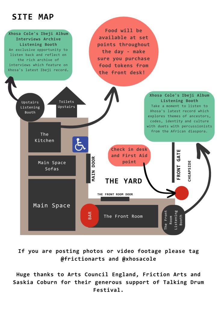 Map of the Edge, the venue for Talking Drum Fest