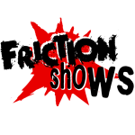 Logo with red 'bomb' background and black type saying Friction Shows