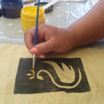 The designs for prints draw from meditation -visualising personal power, inner strength and each woman's inner wisdom