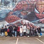 Cinema at the end of graffiti walk