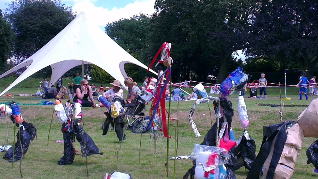 Puppet making in Kings Heath Park 2012